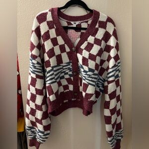 Stylish Checkered Women's Sweater by Ascot and Hart